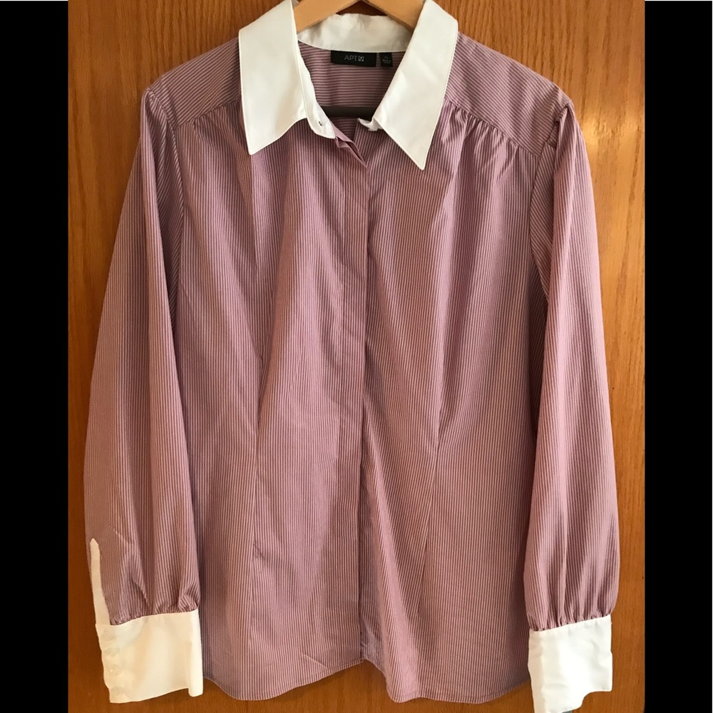 ❤️APT. 9 Women’s Striped Button Down Shirt XL New❤️